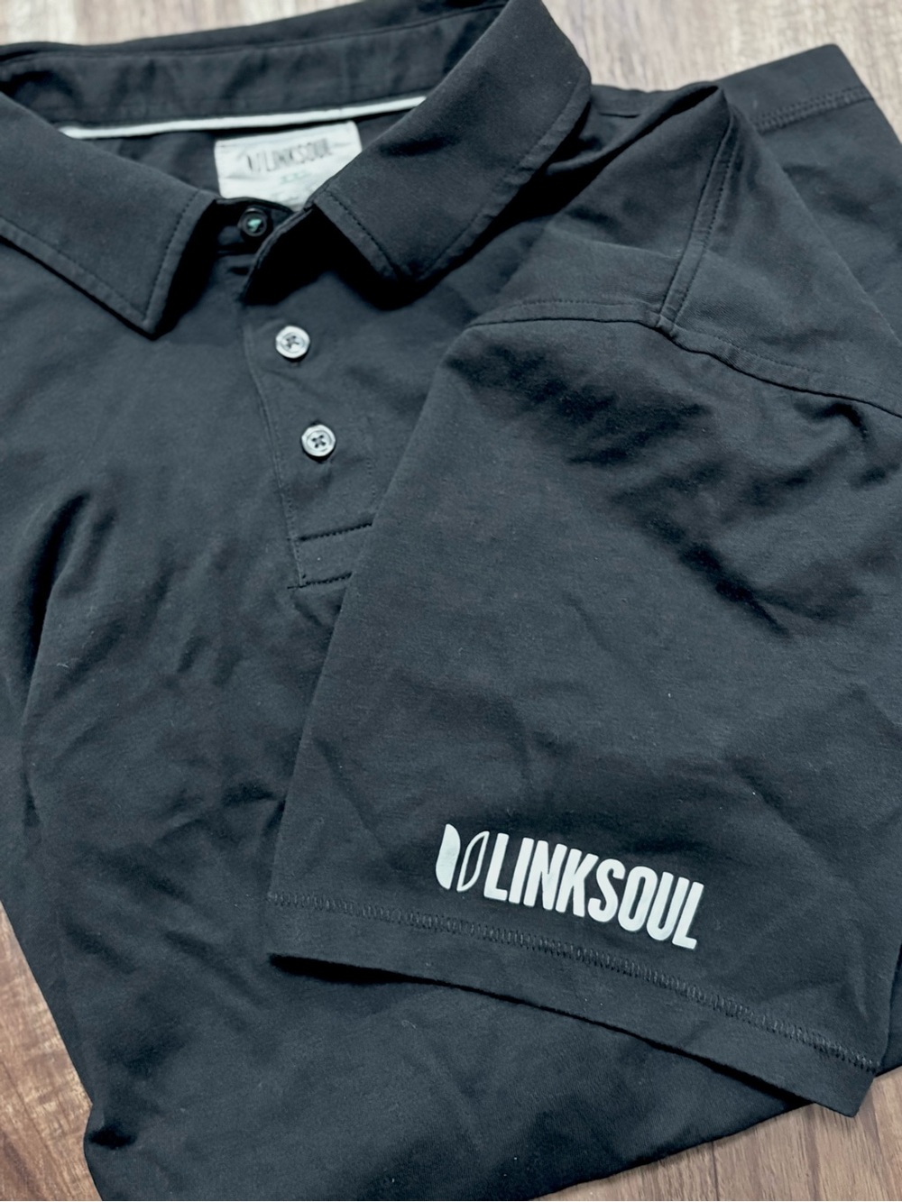 Linksoul Men’s Black Performance Polo XXL Short Sleeve Golf Shirt